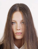 Photo with hair covering the eyes
